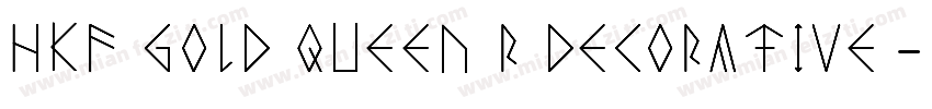 HKF Gold Queen R Decorative字体转换